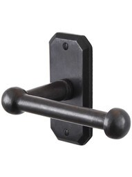 Solid-Bronze Toilet Paper Holder with Angular Plate.